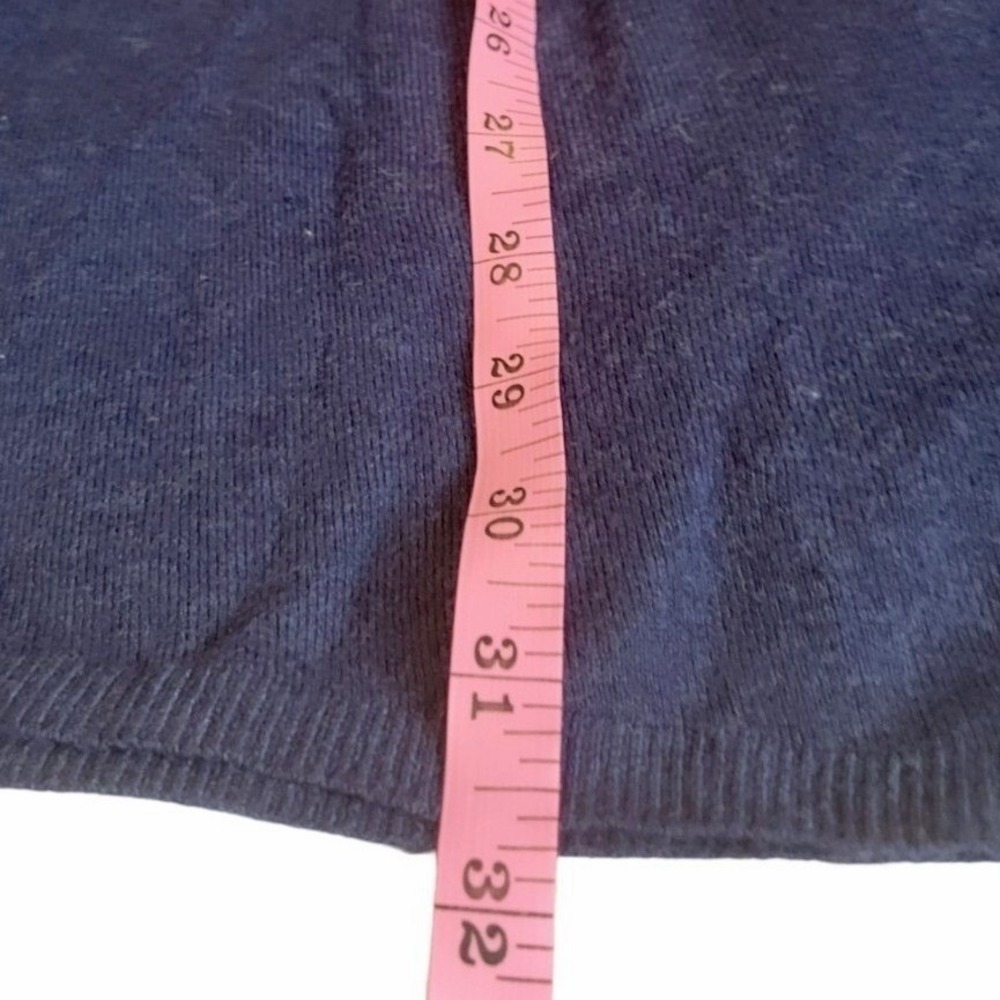 Eileen Fisher Tunic‎ Sweater Medium Blue Viscose Blend Sharkbite Hem Classic - Picture 5 of 7